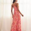 CHIYO STRAPLESS MAXI DRESS PRINTED PINK - Image 4