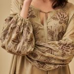 NAISHA BEIGE LONG SLEEVE PLAIN MINI DRESS