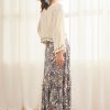 ONURIS FALDA MAXI ESTAMPADA CON BORDADO BLUE - Imagen 4