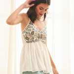 SAFEK STRAPLESS TOP WITH IVORY EMBROIDERY