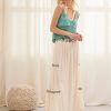 SATIS MAXI SKIRT WITH IVORY EMBROIDERY - Image 3