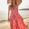 CHIYO STRAPLESS MAXI DRESS PRINTED PINK - Image 6