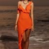 DALIA MAXI DRESS ASIMETRIC ORANGE - Image 4