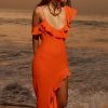 DALIA MAXI DRESS ASIMETRIC ORANGE - Image 2