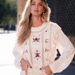 LA BOHEME EMBROIDERED BLOUSE