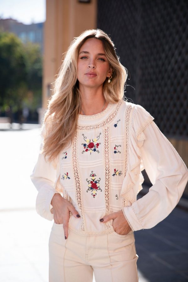 LA BOHEME EMBROIDERED BLOUSE