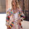 LISSETTE PATCHWORK CUTOUT KIMONO JACKET COLOR - Image 8