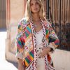 LISSETTE PATCHWORK CUTOUT KIMONO JACKET COLOR - Image 5