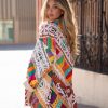 LISSETTE PATCHWORK CUTOUT KIMONO JACKET COLOR - Image 2