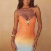 MERMAID MIDI DRESS OMBRÉ ORANGE - Image 5