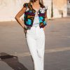 MARINE CROPPED FLARED JEANS WHITE - Image 6