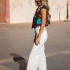 MARINE CROPPED FLARED JEANS WHITE - Image 8