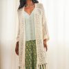 ZANIAH KIMONO MIDI CON FLECOS IVORY - Imagen 2