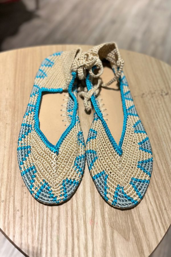 INDIE CROCHET BALLERINAS BLUE