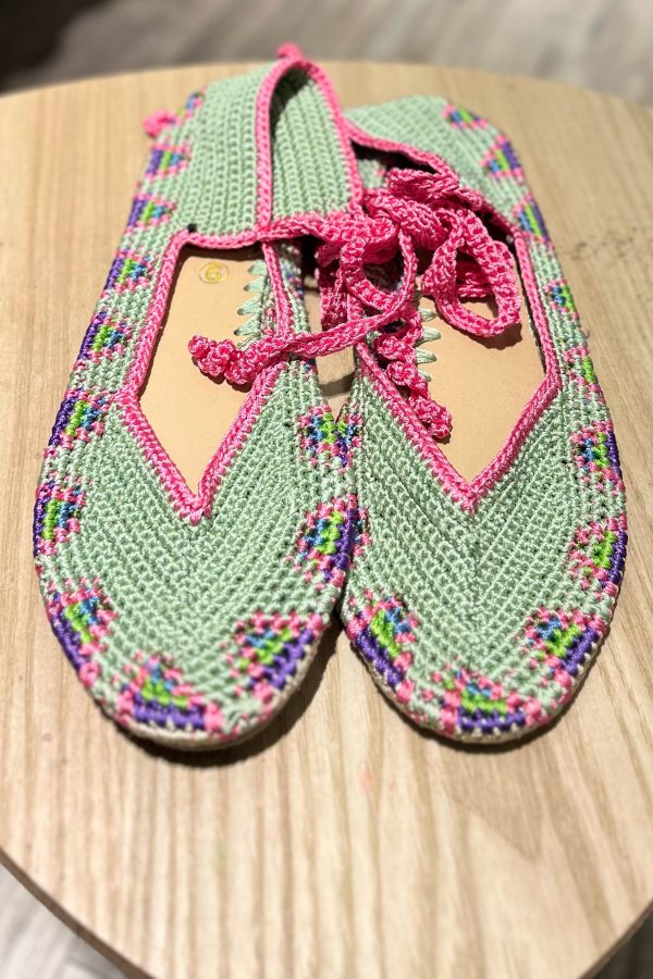 INDIE CROCHET BALLERINAS ACQUA