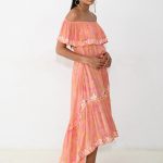 MEXICAN MIRRORS MAXI DRESS ORANGE