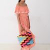 MEXICAN MIRRORS MAXI DRESS ORANGE - Image 3