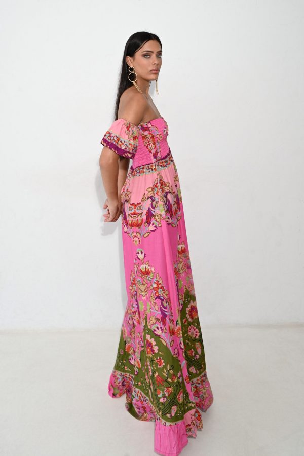 SANTORINI SOUL MAXI VESTIDO PINK