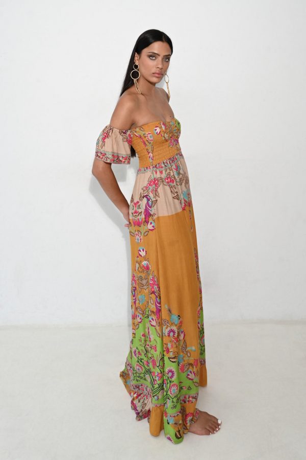 SANTORINI SOUL MAXI VESTIDO AMARILLO