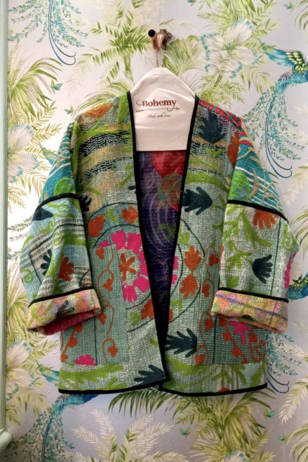 KERALA CHAQUETA KIMONO VINTAGE BORDADA 4