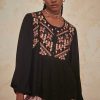 SUNUTI BLACK BLOUSE WITH EMBROIDERY - Image 4