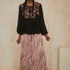 SUNUTI BLACK BLOUSE WITH EMBROIDERY - Image 2