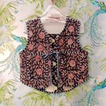 QUILT BOW WAISTCOAT BLACK