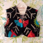 SUZANI VELVET  VEST BLACK