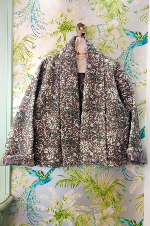 SAVANNAH CHAQUETA OVERSIZE ACOLCHADA ESTAMPADA KHAKI