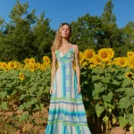 FRIDA AQUA  VESTIDO LARGO