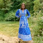 GRECIA VESTIDO LARGO AZUL