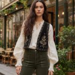 NIHAL CHALECO BORDADO