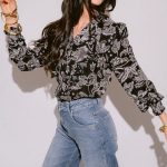 VERONA  BLACK AND WHITE BLUSA