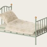 Cama individual vintage, ratón - Menta. MAILEG