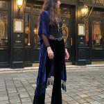 KIMONO VELVET DEVORÉ ROYAL