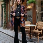 THE VELVET UNDERGROUND REVERSIBLE KIMONO NAVY GRENADE