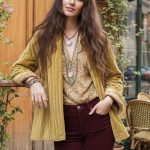 NAHLA KIMONO VELVET MUSTARD