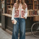 VINTAGE CROCHET CARDI ECRU