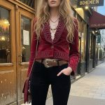 JIMMY VELVET JACKET  BURGUNDY