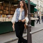 QUILT WAISTCOAT BOW GREY-BLACK  REVERSIBLE