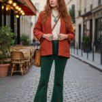 MILA CORD CHAQUETA ACOLCHADA MICROPANA DE TERCIOPELO RUSTY