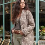 TRISHA QUILT TAUPE  CHAQUETA ACOLCHADA ESTAMPADA REVERSIBLE