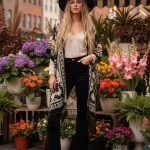 KIMONO VELVET DEVORÉ BLACK ECRU