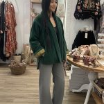 NAHLA KIMONO VELVET EMERALD