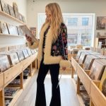 BIBBA BLACK III ABRIGO BOHEMIO EN TERCIOPELO VINTAGE BORDADO CON FORRO  Y CUELLO DE PIEL S/