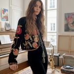 ISADORA BLACK CHAQUETA CORTA TERCIOPELO BORDADO