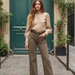 SGT PEPPER`S STRIPPED JEANS CHOCOLAT