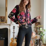 ISADORA AUBERGINE CHAQUETA CORTA TERCIOPELO BORDADO
