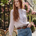 ANIA BLUSA ROMÁNTICA RAYAS BORDADA