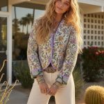 MAISON MINT CHAQUETA ACOLCHADA ESTAMPADA REVERSIBLE